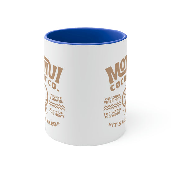 Motunui Coconut Co. Colorful Accent Mugs, 11oz - Fandom-Made