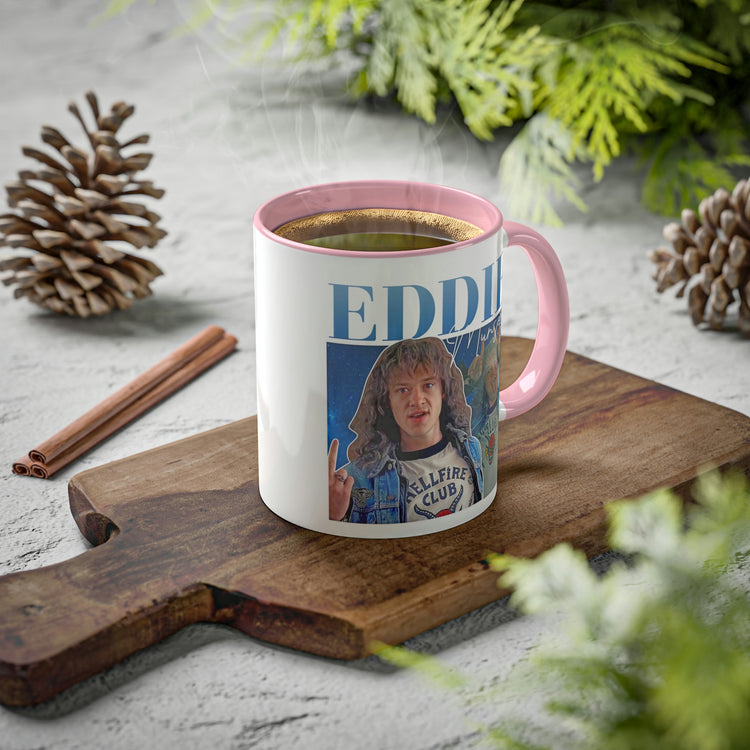 Eddie Munson Collage Mug, 11oz - Fandom-Made