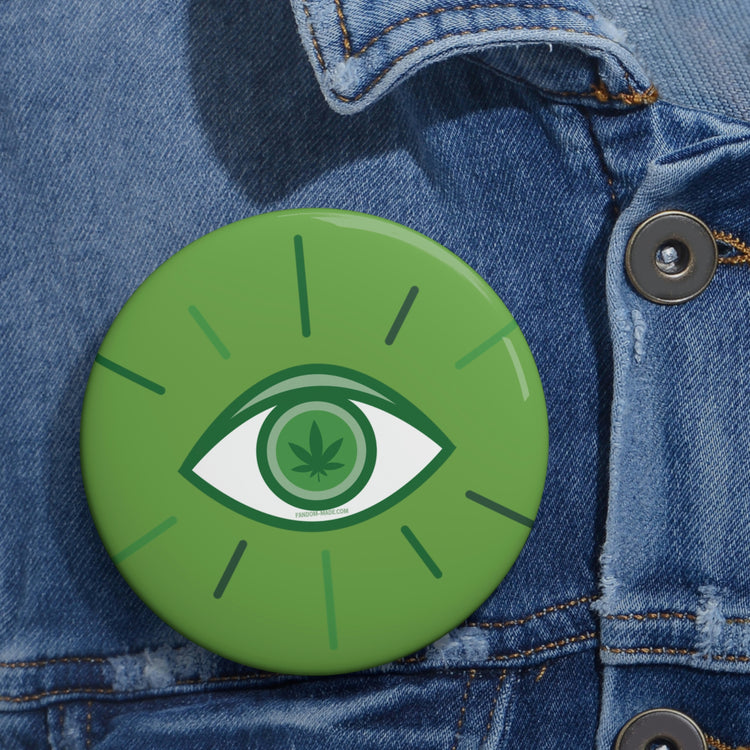 Pot Leaf Third Eye Pins - Fandom-Made