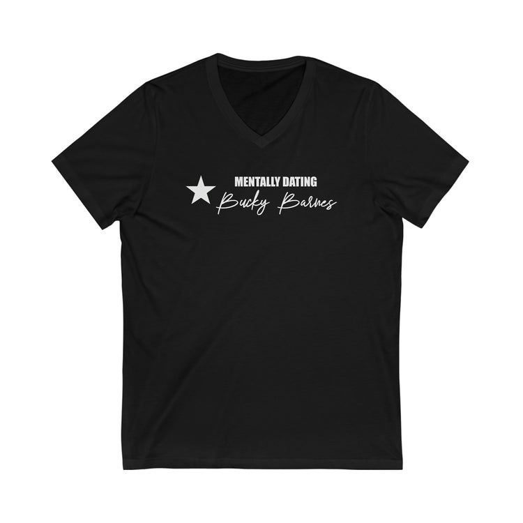 Mentally Dating Bucky Barnes V-Neck Tee - Fandom-Made