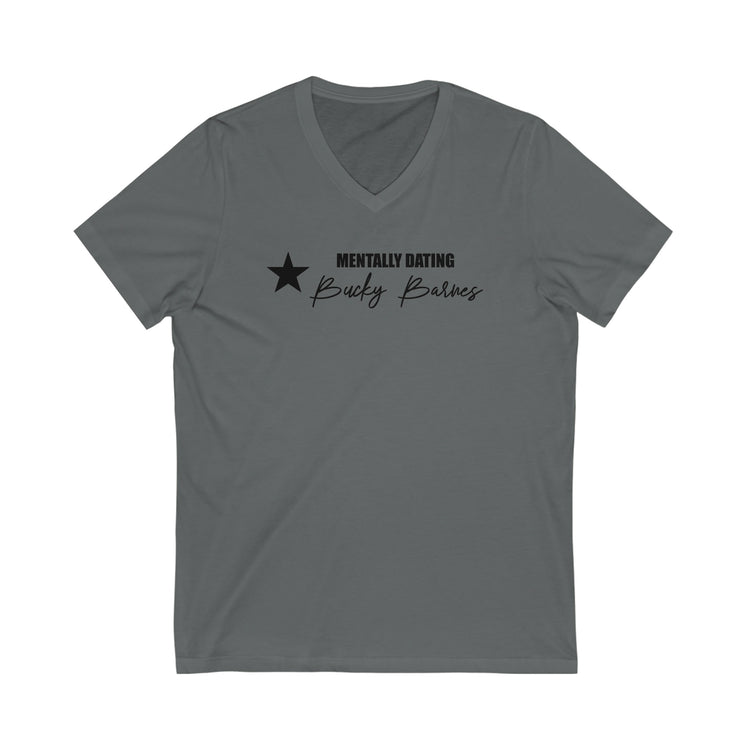 Mentally Dating Bucky Barnes V-Neck Tee - Fandom-Made