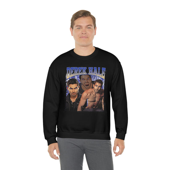 Derek Hale Crewneck Sweatshirt (shirtless collage) - Fandom-Made