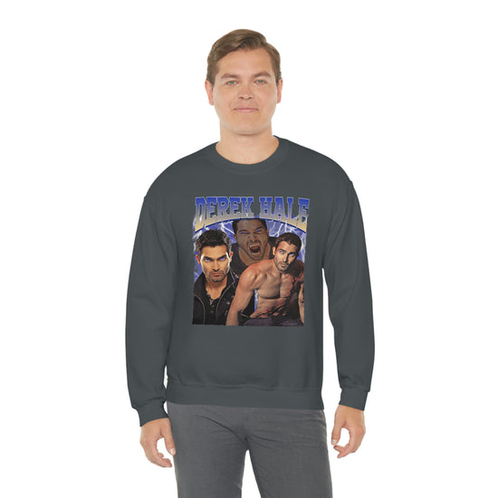 Derek Hale Crewneck Sweatshirt (shirtless collage) - Fandom-Made