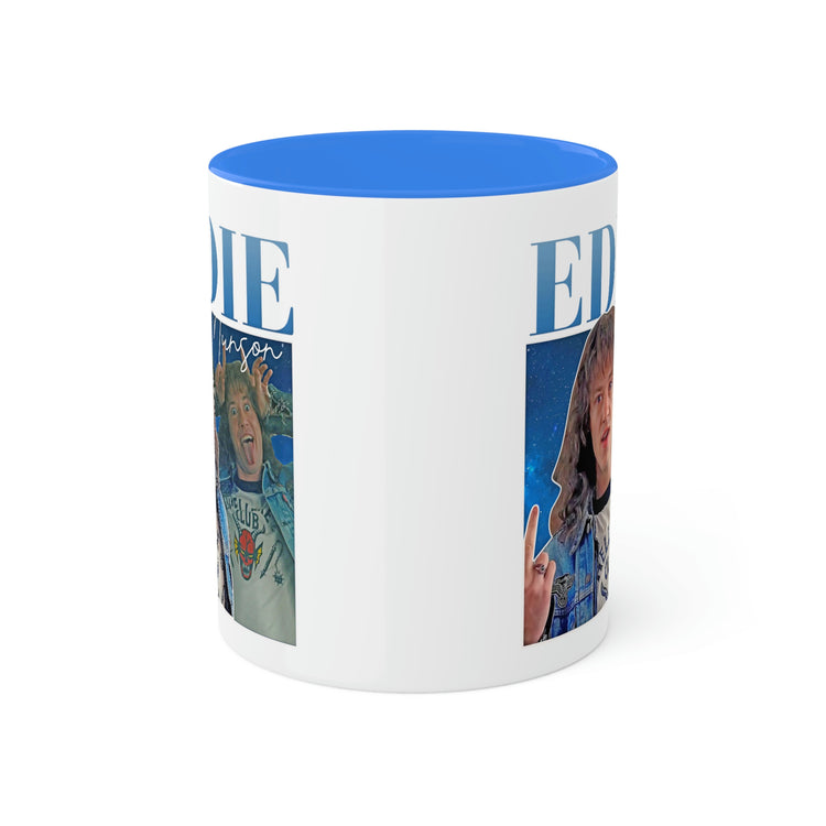 Eddie Munson Collage Mug, 11oz - Fandom-Made
