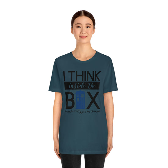 Doctor Who Unisex Jersey Short Sleeve Tee - I think Inside The Box - Fandom-Made