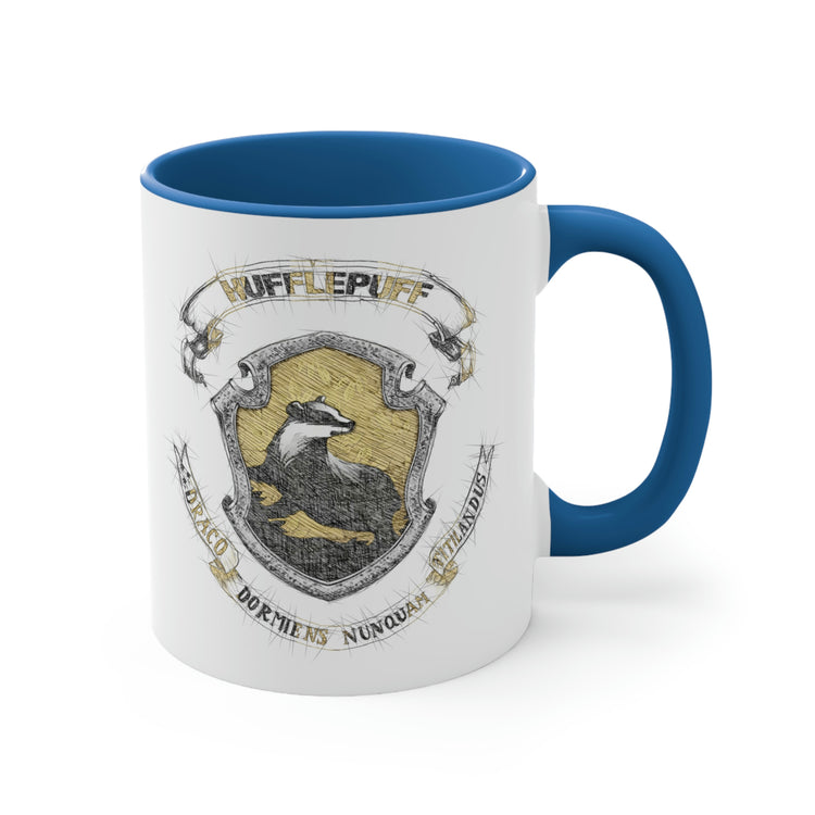 Hufflepuff Drawing Accent Coffee Mug - Fandom-Made
