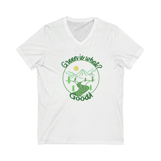 Green is Good Short Sleeve V-Neck Tee - Fandom-Made