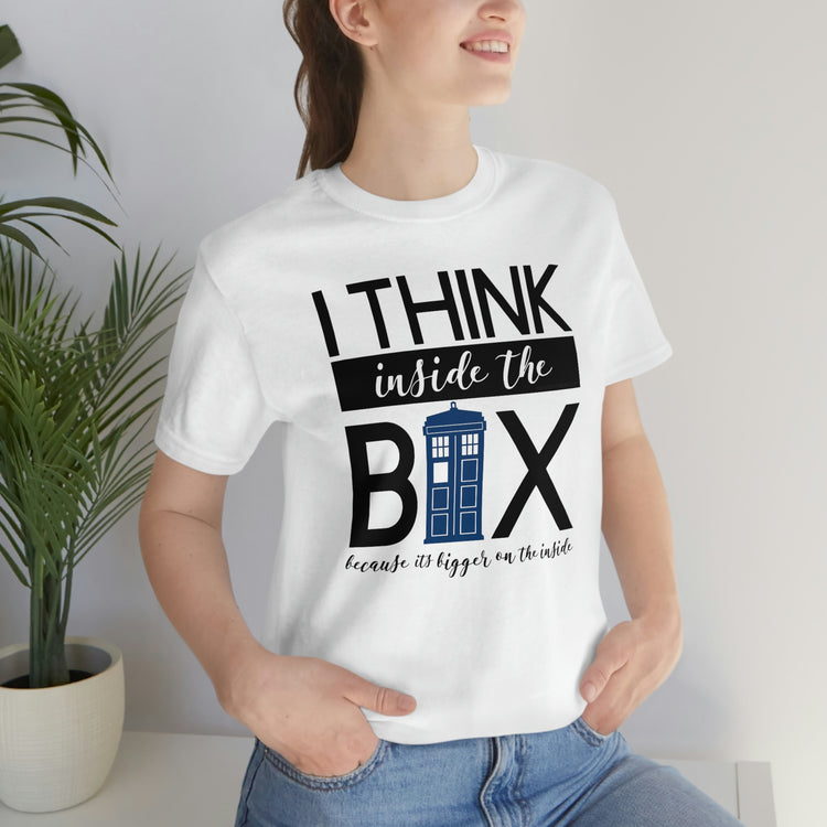 Doctor Who Unisex Jersey Short Sleeve Tee - I think Inside The Box - Fandom-Made
