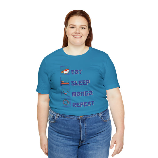 Eat, Sleep, Manga Tee - Fandom-Made