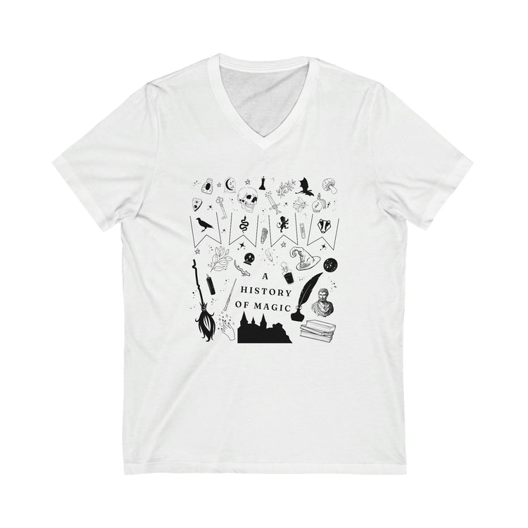 History of Magic Unisex Jersey Short Sleeve V-Neck Tee - Fandom-Made
