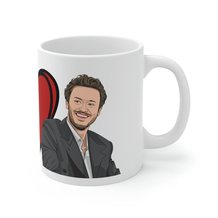 Peace, Love, Joseph Quinn Ceramic Mug - Fandom-Made