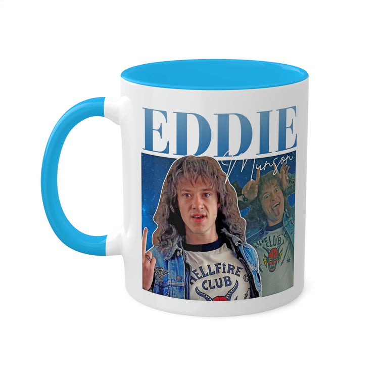 Eddie Munson Collage Mug, 11oz - Fandom-Made