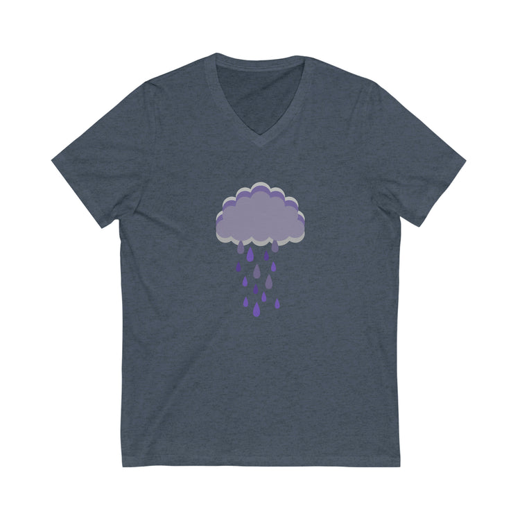 Purple Rain Short Sleeve V-Neck Tee - Fandom-Made