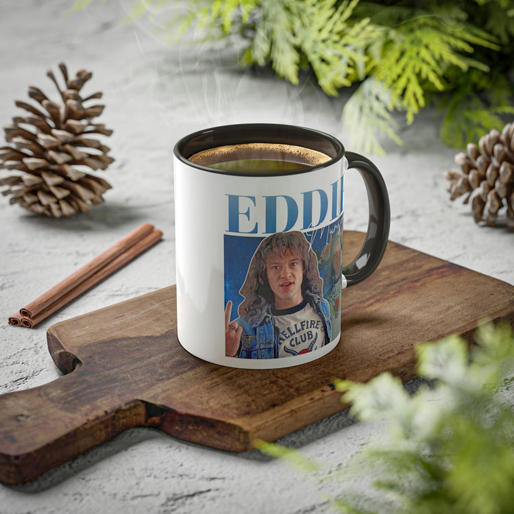 Eddie Munson Collage Mug, 11oz - Fandom-Made