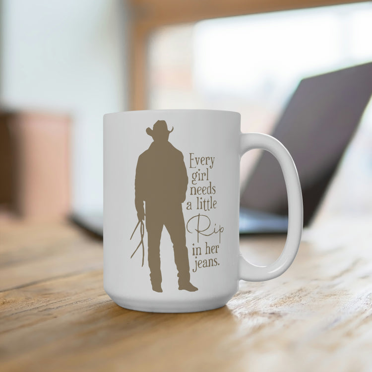 Every Girl Needs a Rip In Her Jeans Mug - Fandom-Made