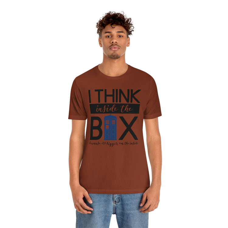 Doctor Who Unisex Jersey Short Sleeve Tee - I think Inside The Box - Fandom-Made
