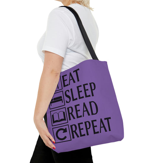 Eat, Sleep, Read, Repeat Tote Bag - Fandom-Made