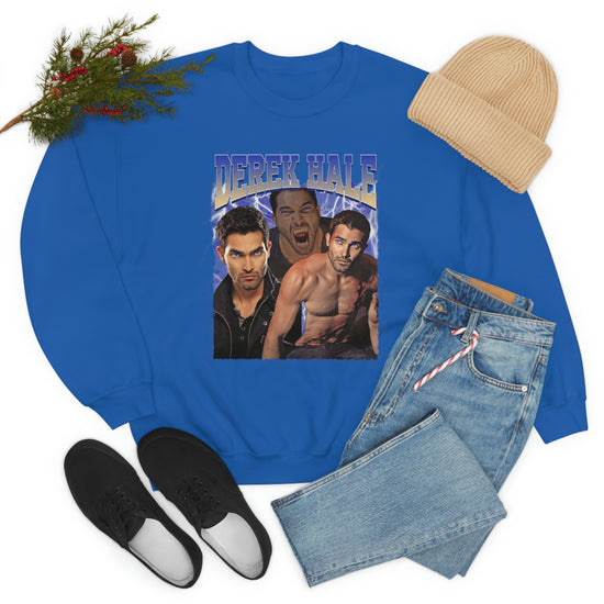 Derek Hale Crewneck Sweatshirt (shirtless collage) - Fandom-Made