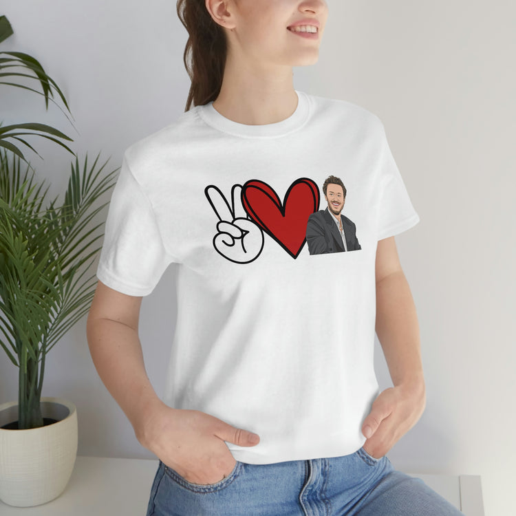 Peace, Love, Joseph Quinn Tee - Fandom-Made