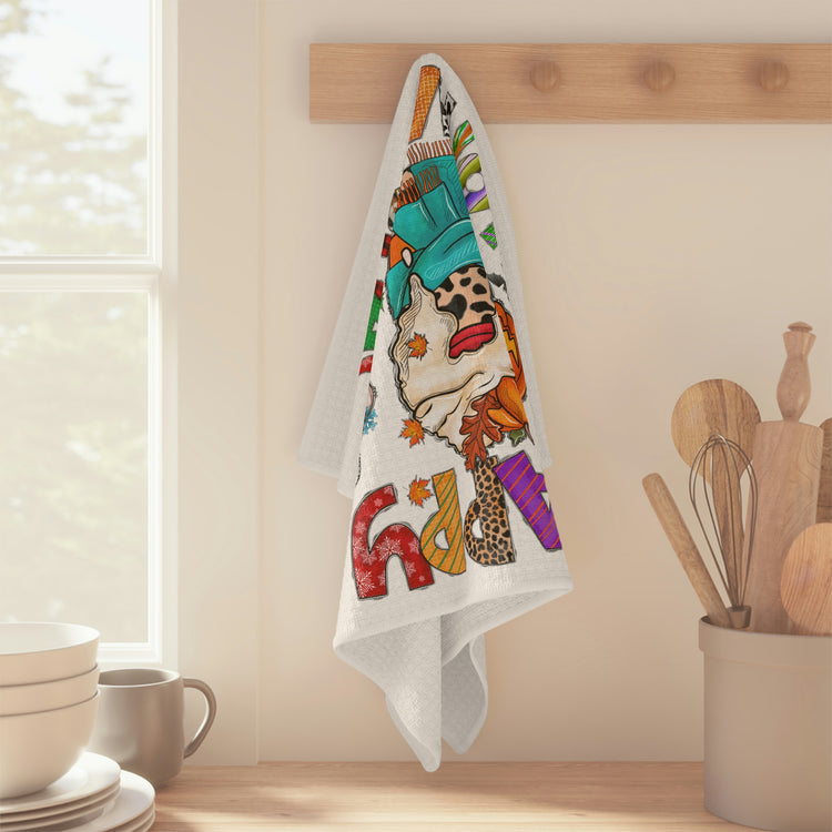 Happy HalloThanksMas Tea Towel - Fandom-Made