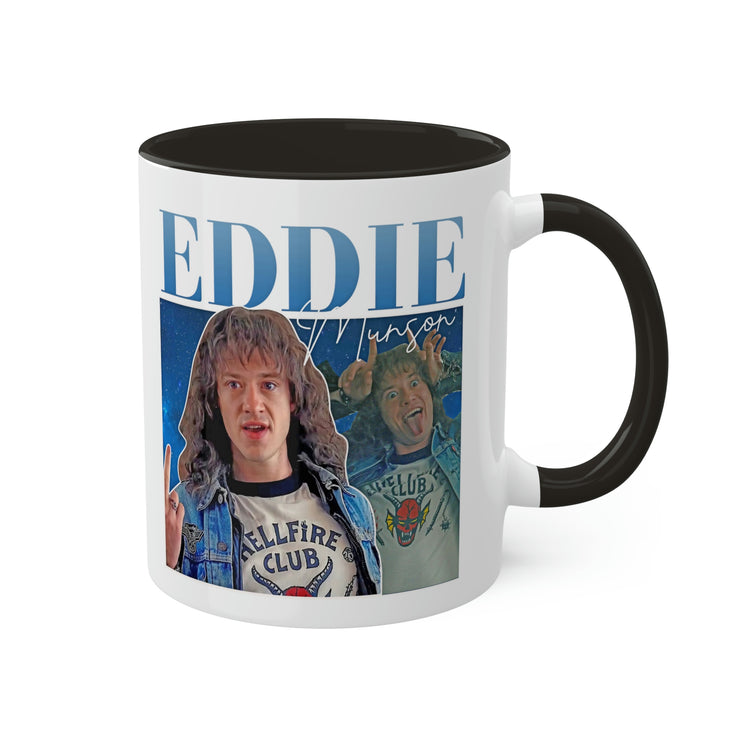 Eddie Munson Collage Mug, 11oz - Fandom-Made