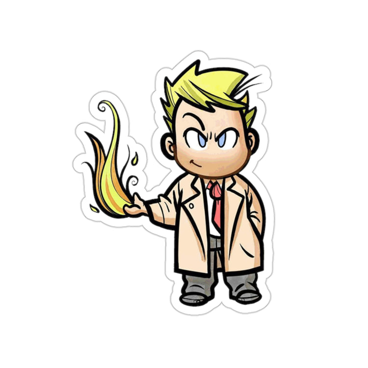 John Constantine (flames) Die-Cut Sticker - Fandom-Made
