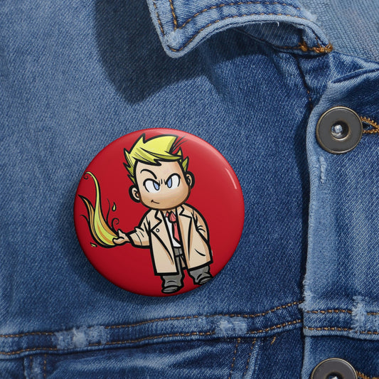 John Constantine (flames) Button - Fandom-Made