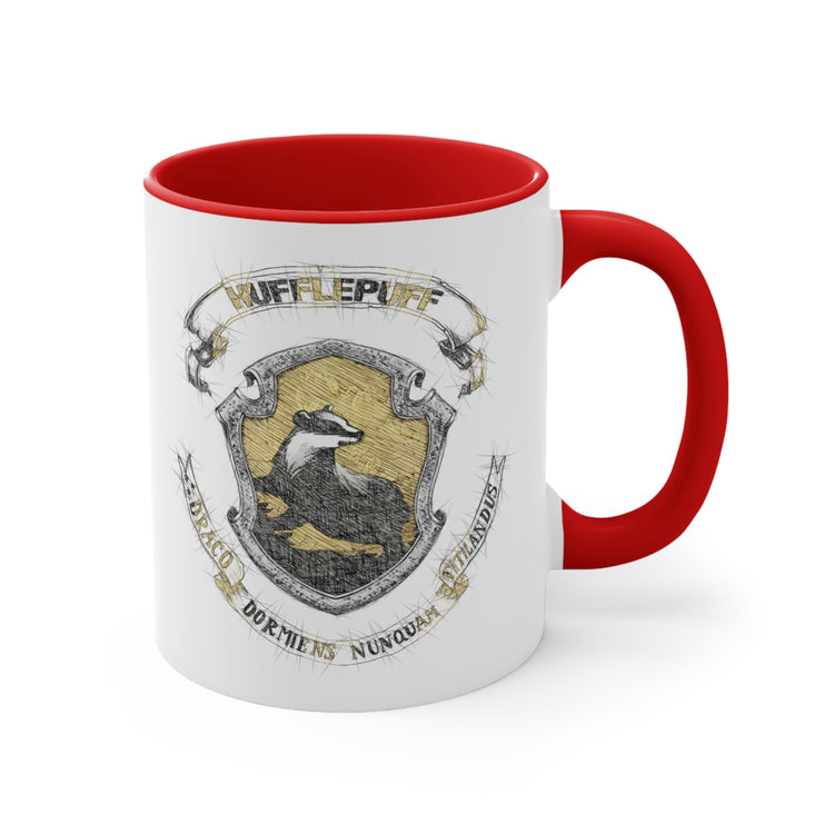 Hufflepuff Drawing Accent Coffee Mug - Fandom-Made