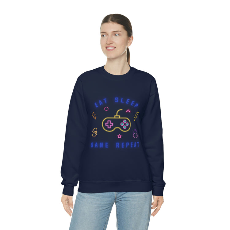 Eat, Sleep, Game Crewneck Sweatshirt - Fandom-Made