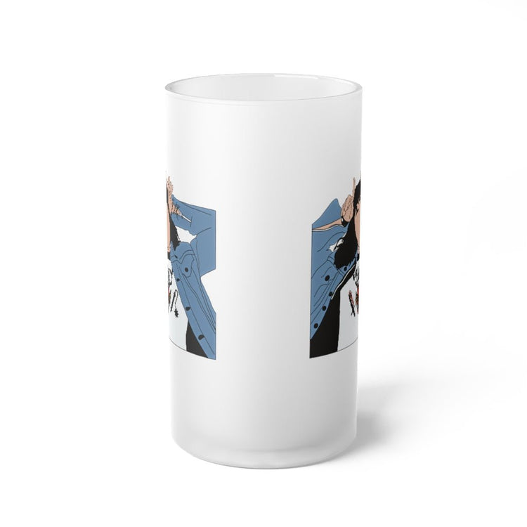 Eddie Munson Frosted Glass Beer Mug - Fandom-Made