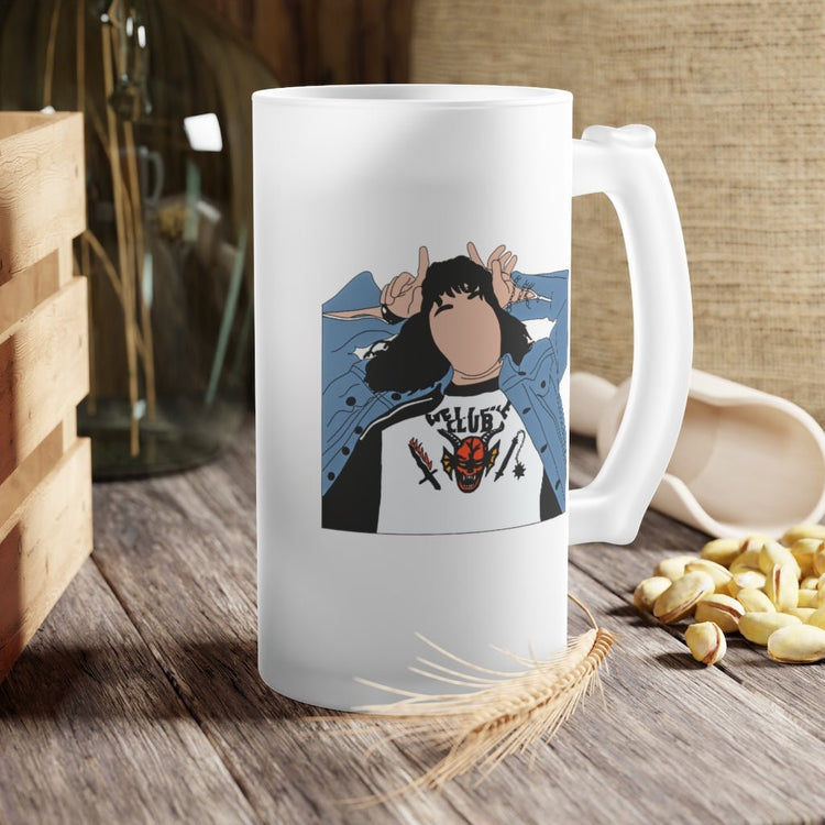 Eddie Munson Frosted Glass Beer Mug - Fandom-Made