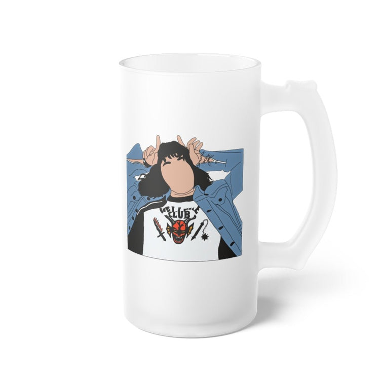 Eddie Munson Frosted Glass Beer Mug - Fandom-Made