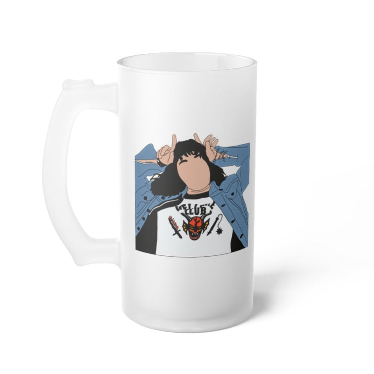 Eddie Munson Frosted Glass Beer Mug - Fandom-Made