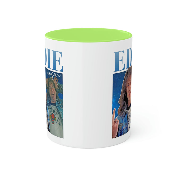 Eddie Munson Collage Mug, 11oz - Fandom-Made
