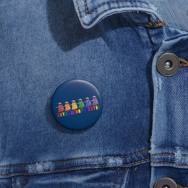 Exterminate Hate - Blue Pin Buttons - Fandom-Made