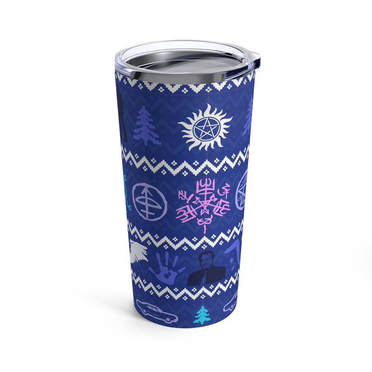 Supernatural Ugly Sweater Tumbler 20oz - Fandom-Made