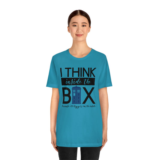 Doctor Who Unisex Jersey Short Sleeve Tee - I think Inside The Box - Fandom-Made