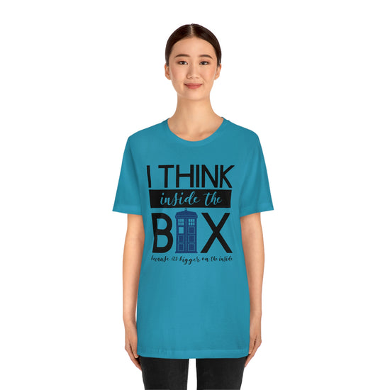 Doctor Who Unisex Jersey Short Sleeve Tee - I think Inside The Box - Fandom-Made