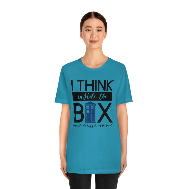 Doctor Who Unisex Jersey Short Sleeve Tee - I think Inside The Box - Fandom-Made