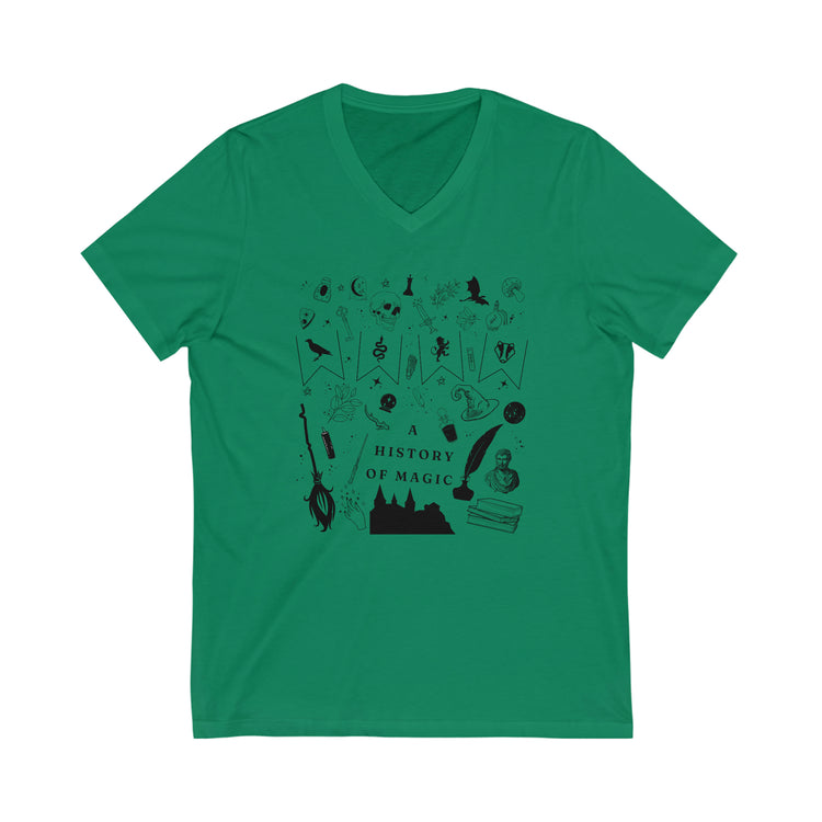 History of Magic Unisex Jersey Short Sleeve V-Neck Tee - Fandom-Made