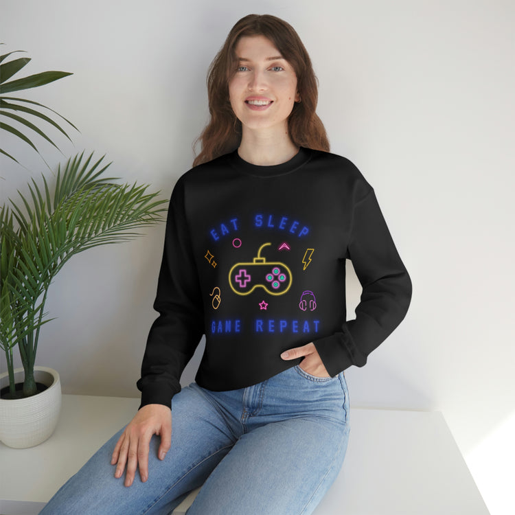 Eat, Sleep, Game Crewneck Sweatshirt - Fandom-Made