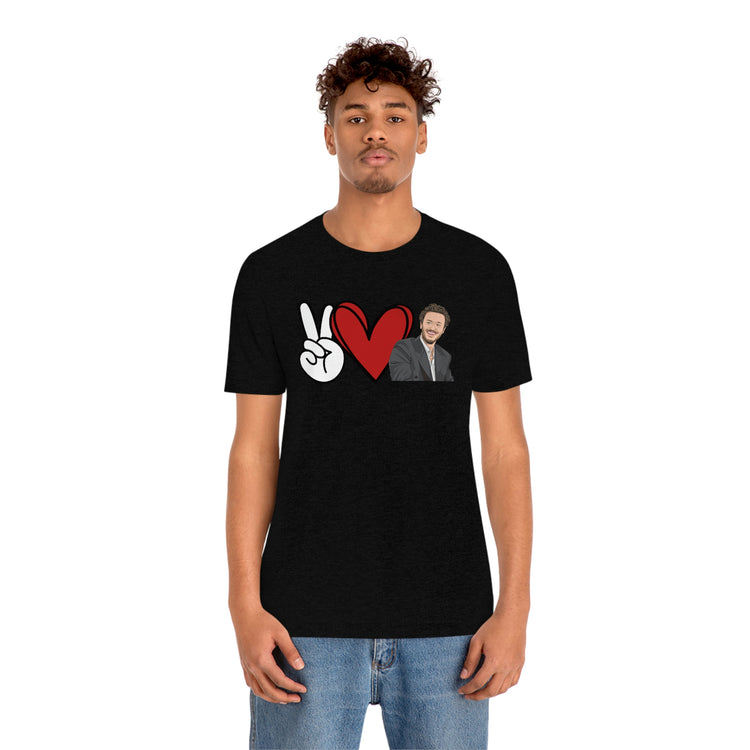 Peace, Love, Joseph Quinn Tee - Fandom-Made