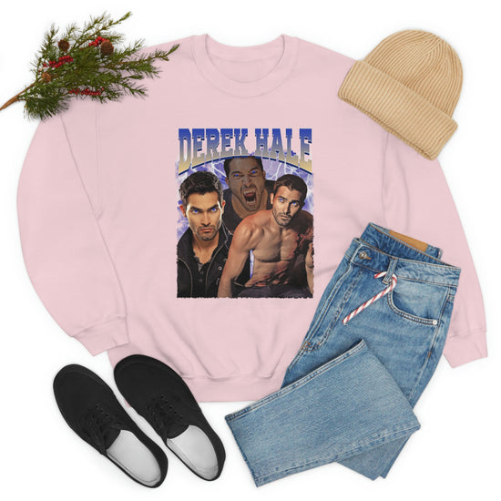 Derek Hale Crewneck Sweatshirt (shirtless collage) - Fandom-Made
