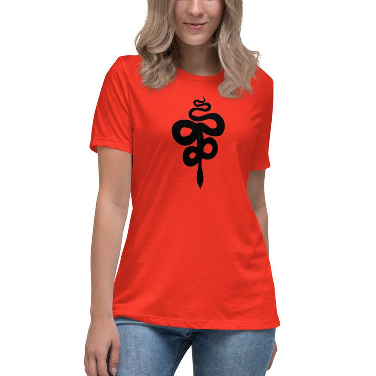 Good Omens Inspired Women's Relaxed T-Shirt - Crowley Snake - Fandom-Made