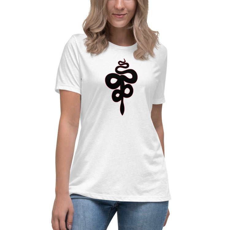 Good Omens Inspired Women's Relaxed T-Shirt - Crowley Snake - Fandom-Made