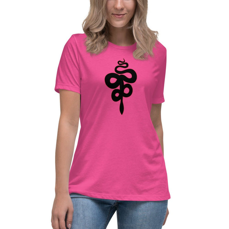 Good Omens Inspired Women's Relaxed T-Shirt - Crowley Snake - Fandom-Made