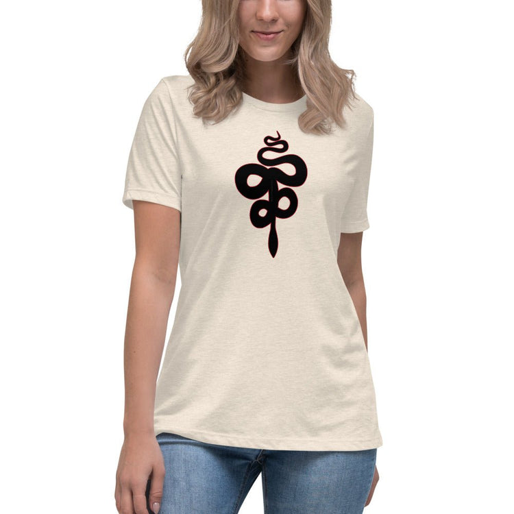 Good Omens Inspired Women's Relaxed T-Shirt - Crowley Snake - Fandom-Made
