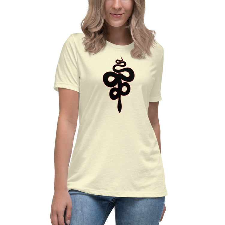 Good Omens Inspired Women's Relaxed T-Shirt - Crowley Snake - Fandom-Made