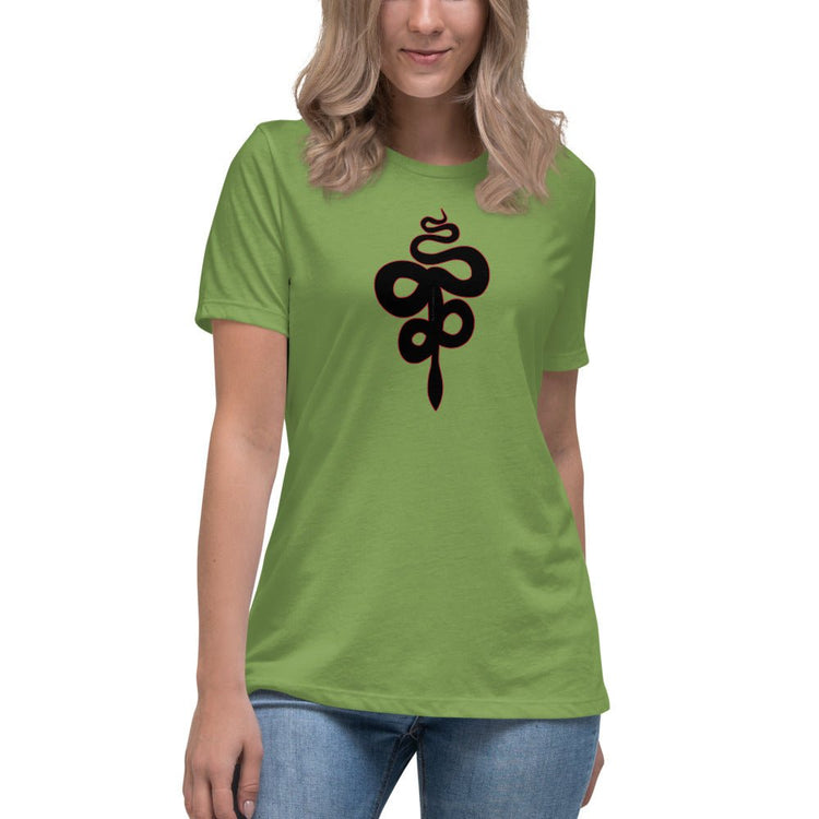Good Omens Inspired Women's Relaxed T-Shirt - Crowley Snake - Fandom-Made