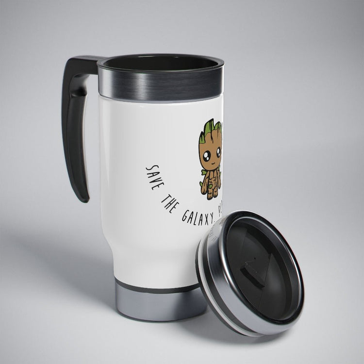 Groot Plant a Tree Travel Mug with Handle, 14oz - Fandom-Made